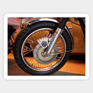 classic motorcycle wheel with spokes .. beautiful design Sticker